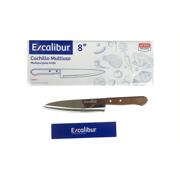 Cuchillo cocina mango madera 8¨Excalibur